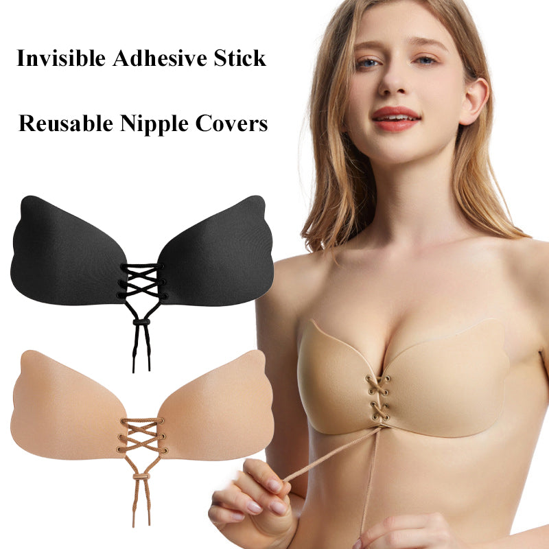 Sticky Push Up Strapless  Bra
