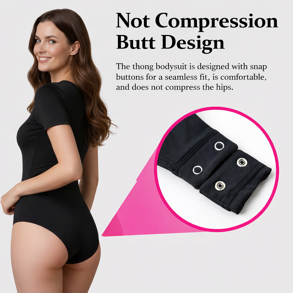 Crew Neck Short Sleeve Bodysuit Shapewear